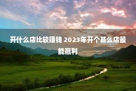 开什么店比较赚钱 2023年开个甚么店最能赢利