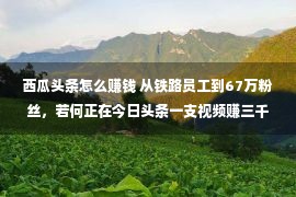 西瓜头条怎么赚钱 从铁路员工到67万粉丝，若何正在今日头条一支视频赚三千？