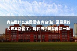 青岛做什么生意赚钱 青岛住户区最贵的大包又涨价了，每种包子馅就像是一起炒菜