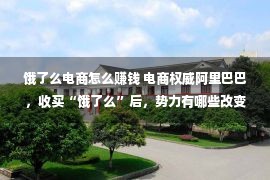 饿了么电商怎么赚钱 电商权威阿里巴巴，收买“饿了么”后，势力有哪些改变？