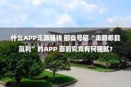 什么APP走路赚钱 那些号称“走路都能赢利”的APP 面前究竟有何猫腻？