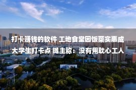 打卡赚钱的软件 工地食堂因饭菜实惠成大学生打卡点 摊主称：没有用耽心工人吃没有到，饭菜管够