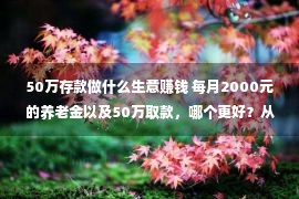 50万存款做什么生意赚钱 每月2000元的养老金以及50万取款，哪个更好？从3个方面告知你答案