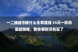 一二线城市做什么生意赚钱 35元一杯的县城咖啡，我快攀附没有起了