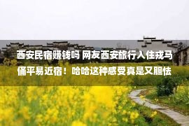 西安民宿赚钱吗 网友西安旅行入住戎马俑平易近宿！哈哈这种感受真是又胆怯又自愿