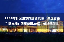 1968年什么生意好赚钱 纪实“中国首善”陈光标：四年豪捐20亿，最终何以挑选回家种地？