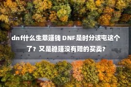 dnf什么生意赚钱 DNF是时分该屯这个了？又是稳赚没有赔的买卖？