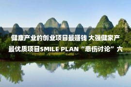 健康产业的创业项目最赚钱 大强健家产最优质项目SMILE PLAN“悲伤讨论”六大当中产物助您创业无忧