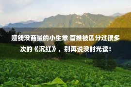 赚钱没商量的小生意 首推被瓜分过很多次的《沉红》，别再说没时光读！