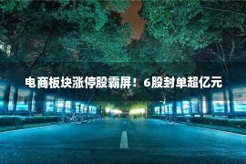 电商板块涨停股霸屏！6股封单超亿元