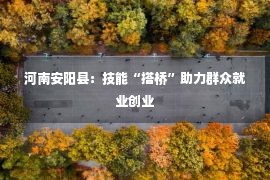 河南安阳县：技能“搭桥”助力群众就业创业