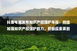 抖音电商发布知识产权保护年报：持续加强知识产权保护能力，积极探索更前置高效保护手段