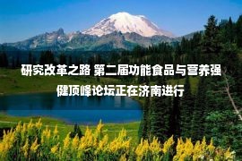 研究改革之路 第二届功能食品与营养强健顶峰论坛正在济南进行