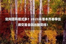 定向团购模式多？2023乌鲁木齐春季住房交易会玩出新花样！