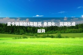 皮卡销量创5年新高  乘用化、高端化成趋势