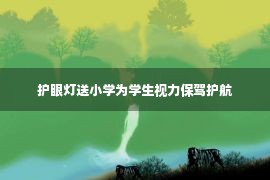 护眼灯送小学为学生视力保驾护航