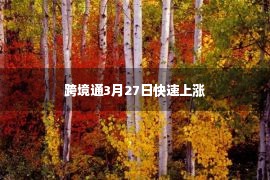 跨境通3月27日快速上涨