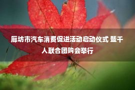 廊坊市汽车消费促进活动启动仪式 暨千人联合团购会举行