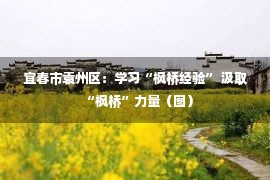 宜春市袁州区：学习“枫桥经验” 汲取“枫桥”力量（图）