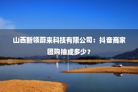 山西新领蔚来科技有限公司：抖音商家团购抽成多少？