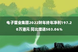 电子营业集团2022财年终年净利197.20万港元 同比增进503.06%