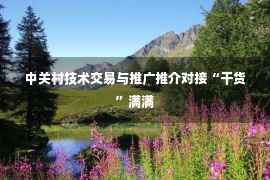 中关村技术交易与推广推介对接“干货”满满