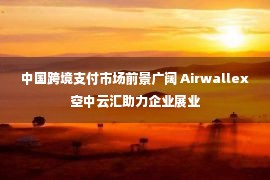 中国跨境支付市场前景广阔 Airwallex空中云汇助力企业展业