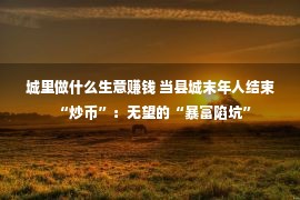 城里做什么生意赚钱 当县城末年人结束“炒币”：无望的“暴富陷坑”