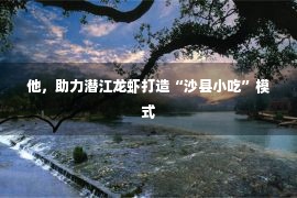 他，助力潜江龙虾打造“沙县小吃”模式