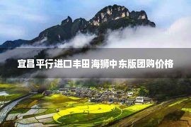 宜昌平行进口丰田海狮中东版团购价格