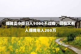 摆摊卖小吃日入9000不过瘾，现在又有人摆摊年入200万