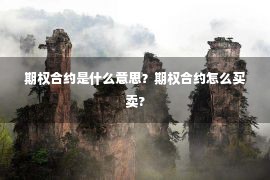 期权合约是什么意思？期权合约怎么买卖?