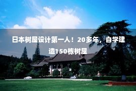 日本树屋设计第一人！20多年，自学建造150栋树屋