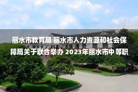 丽水市教育局 丽水市人力资源和社会保障局关于联合举办 2023年丽水市中等职业学校职业能力大赛（学生素养类）“创新创业”项目比赛暨省选拔赛的函