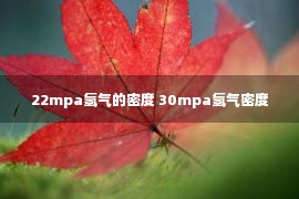 22mpa氢气的密度 30mpa氢气密度