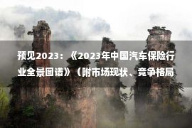 预见2023：《2023年中国汽车保险行业全景图谱》（附市场现状、竞争格局和发展趋势）