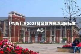 【电商】《2023抖音趋势赛道风向标发布》