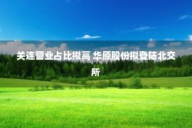 关连营业占比拟高 华原股份拟登陆北交所