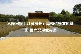 人民日报丨江苏苏州：厚植传统文化基因 推广沉浸式夜游