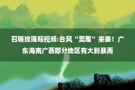 召唤玫瑰短视频:台风“奥鹿”来袭！广东海南广西部分地区有大到暴雨