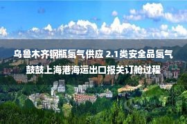 乌鲁木齐钢瓶氢气供应 2.1类安全品氢气鼓鼓上海港海运出口报关订舱过程