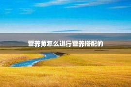 营养师怎么进行营养搭配的