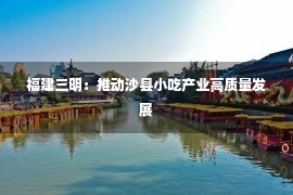 福建三明：推动沙县小吃产业高质量发展