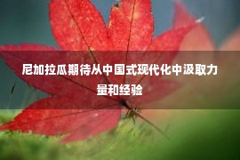 尼加拉瓜期待从中国式现代化中汲取力量和经验