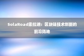 SolaRoad索拉迪：区块链技术创新的前沿阵地