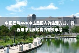 中国团购APP冲击美国人的生活方式，真香定律是反脱钩的有效手段