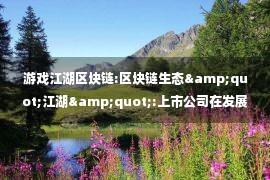 游戏江湖区块链:区块链生态&quot;江湖&quot;:上市公司在发展技术还是蹭热点?