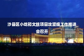 沙县区小吃和文旅项目攻坚组工作推进会召开