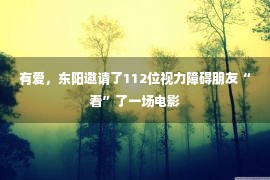 有爱，东阳邀请了112位视力障碍朋友“看”了一场电影