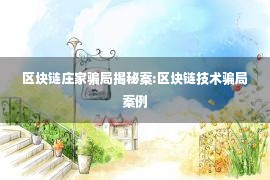 区块链庄家骗局揭秘案:区块链技术骗局案例